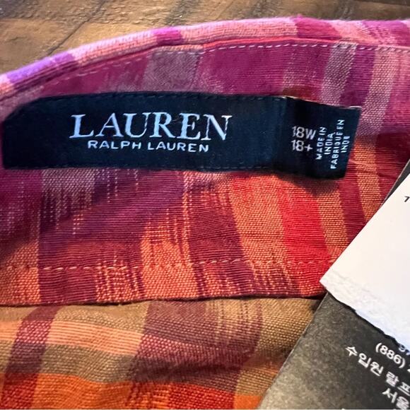 Lauren Ralph Lauren True Wrap Skirt Above Knee Geo Motif Ruffle Ikat Fall NEW 18 - Picture 11 of 11